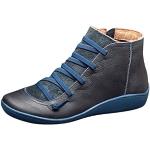 Stivali vintage blu numero 36 di gomma con strass con tacco sopra i 9 cm con tacco per Donna 