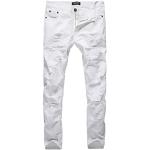 Jeans skinny casual bianchi L di cotone lavabili in lavatrice per Uomo 