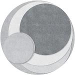 Zerbini design grigi di cotone rotondi lavabili in lavatrice diametro 80 cm 