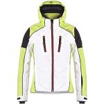 Hyra Silvaplana Lady Ski Jacket, Giacca da Sci Donna, Bianco/Verde Limone, IT46/L