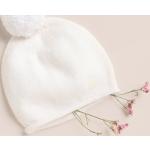 Cappelli bianchi di lana tinta unita con pon pon per neonato di OVS 