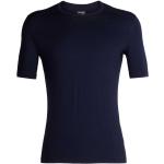 T-shirt tecniche scontate classiche blu M traspiranti lavabili in lavatrice mezza manica per Uomo Ice breaker Oasis 