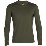 T-shirt tecniche scontate verdi XL di lana merino per Uomo Ice breaker Oasis 