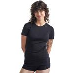 T-shirt scontate nere M di lana merino traspiranti mezza manica da fitness per Donna Ice breaker 