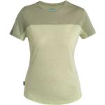 Magliette & T-shirt scontate color block beige XS in lyocell sostenibili traspiranti mezza manica con manica corta per Donna Ice breaker Sphere 