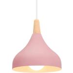 Lampadari moderni rosa di legno da cucina compatibile con E27 