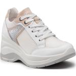 Sneakers larghezza E scontate bianche numero 41 in tessuto con zeppa per Donna Igi&Co 