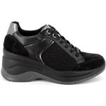 Sneakers larghezza E casual nere numero 37 con zeppa per Donna Igi&Co 