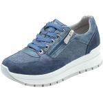 Sneakers larghezza E casual blu numero 39 con zeppa per Donna Igi&Co 