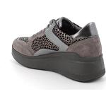 Sneakers stringate larghezza E casual grigio scuro numero 40 in pelle di camoscio per Donna Igi&Co 