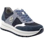 Sneakers larghezza E casual blu numero 36 di pelle con zeppa per Donna Igi&Co 