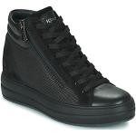 Sneakers alte scontate nere numero 40 con tacco da 7cm a 9 cm per Donna Igi&Co 