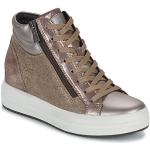 Sneakers alte scontate grigie numero 39 con tacco da 5 cm a 7 cm per Donna Igi&Co 
