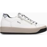 Sneakers stringate larghezza E scontate bianche numero 38 in pelle di camoscio con stringhe per Donna Igi&Co 