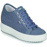Sneakers basse scontate blu numero 39 con tacco da 7cm a 9 cm per Donna Igi&Co 