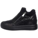 Sneakers larghezza E casual nere numero 38 con cerniera con cerniera per Donna Igi&Co 