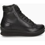 Sneakers stringate larghezza E nere numero 36 di pelle con stringhe con tacco da 3 cm a 5 cm per Donna Igi&Co 