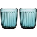 Bicchieri turchesi di vetro da acqua Iittala 