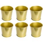 Ikea Daidai 703.594.01 - Set di 6 vasi per piante in ottone e metallo dorato, 9 cm