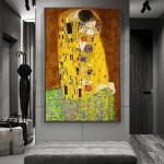 Il bacio di Gustav Klimt Dipinti ad olio Stampa su tela Poster e stampe Famose immagini su tela per soggiorno Cuadros