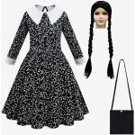 Il cosplay del film della famiglia Addams mercoledì Kid Cosplay vestito di un pezzo
