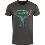 Imagine Dragons Elk in Stars T-Shirt, Grigio (Grey