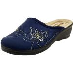 Pantofole imbottite blu numero 40 di pelle per Donna Inblu 
