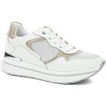 Sneakers larghezza E casual bianche numero 39 con stringhe platform per Donna Inblu 