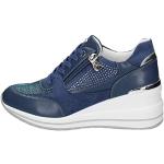 Sneakers stringate larghezza E eleganti blu numero 40 con glitter con stringhe per Donna Inblu 