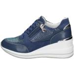 Sneakers stringate larghezza E eleganti blu numero 39 con glitter con stringhe per Donna Inblu 