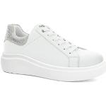 Sneakers larghezza E casual bianche numero 40 di gomma con strass platform per Donna Inblu 