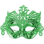 Maschere verdi con glitter di Carnevale per Donna 
