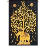 Indian Tapestry Hanging Bohemian Nature Dorm Room Tapestry Full Size 84" X 56" by Ibaexports