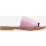 Sandali incrociati larghezza E rosa numero 35 in tessuto con punta aperta Chloé 