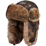 Cappelli invernali marroni di pelliccia per Uomo Insun 