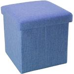 Pouf cubo blu in cartone con imbottitura 
