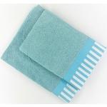 Asciugamani verdi 55x100 di spugna 2 pezzi da bagno Ipersan 
