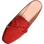 Sandali gioiello larghezza E vintage rossi numero 40 di tela con glitter tacco a blocco antiscivolo per Donna 