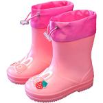 Stivali larghezza E rosa numero 30,5 di gomma con punta rotonda da pioggia per bambini 