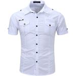 Magliette & T-shirt militari bianche M di cotone mezza manica con manica corta per Uomo 