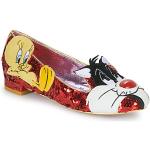 Ballerine rosse numero 38 con tacco fino a 3 cm per Donna Irregular Choice Looney Tunes 