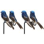 ISAKEN 4 Pezzi Mini Uccellini Decorativi Uccelli Artificiale Uccellini Finti in Schiuma Uccelli Artificiali Uccellini Decorativi Piccoli per Giardino Primavera Pasqua Decorazione