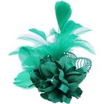 Spille verdi artigianali per sposa con fiore per Donna Isaken 