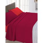 Lenzuola matrimoniali rosse 170x200 cm di cotone Italian Bed Linen 