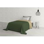 Trapunte estive scontate verde scuro sostenibili Italian Bed Linen 