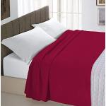 Italian Bed Linen Max Color Lenzuolo Sopra Tinta Unita, 100% Cotone, Singolo, Bordeaux, 150 x 300 cm