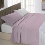 Lenzuola singole rosa antico 90x200 cm di cotone tinta unita Italian Bed Linen 