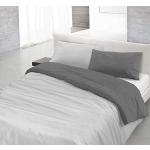 Parure copripiumino scontate grigio chiaro 200x200 cm di cotone Italian Bed Linen 