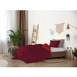 Parure copripiumino scontate rosse 200x200 cm di cotone Italian Bed Linen 