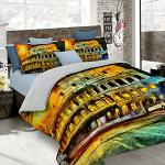 Copripiumini matrimoniali multicolore di cotone per 2 persone Italian Bed Linen 